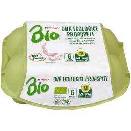 Oua ecologice cod 0, marimea M, 6 bucati